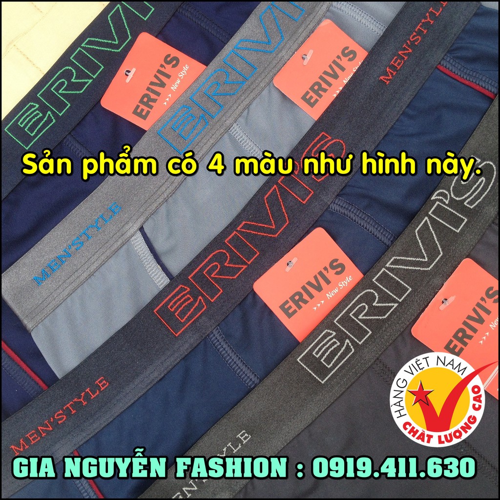 Bộ 4 Quần Boxer Thun lạnh ERIVI'S Việt Nam Cao cấp