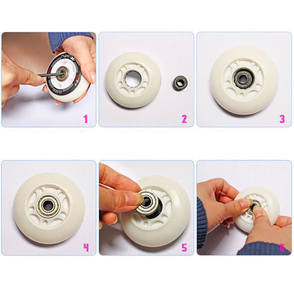 Set 10 Vòng Bi Dài Bằng Thép Carbon Chuyên Dụng Cho Ván Trượt