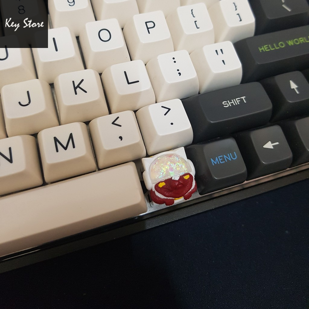 Nút bàn phím cơ artisan keycap sirius màu đỏ trắng