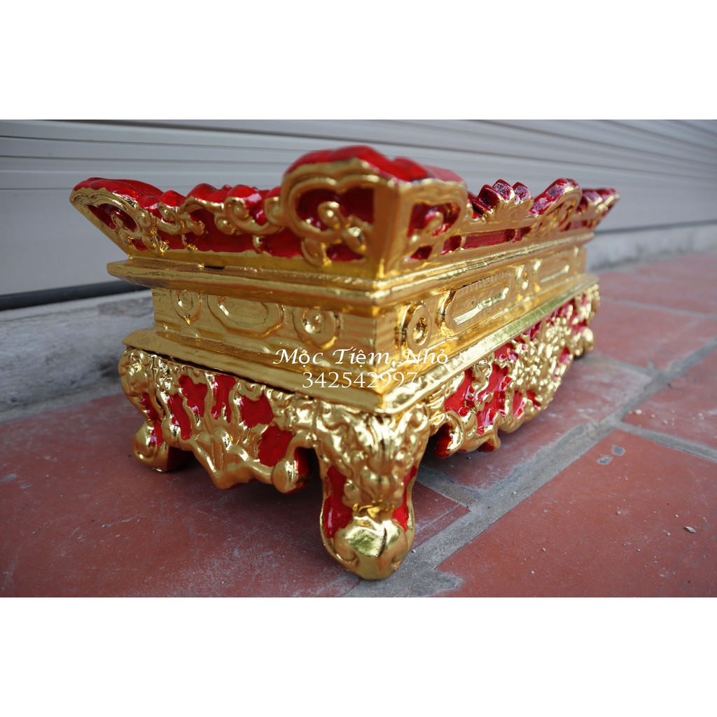 Mâm tế-mâm bịch-bệ đựng đài nước gỗ mít-mâm thờ gỗ mít dài 42 rộng 18 cao 20