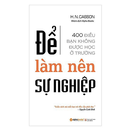 Sách - Để làm nên sự nghiệp