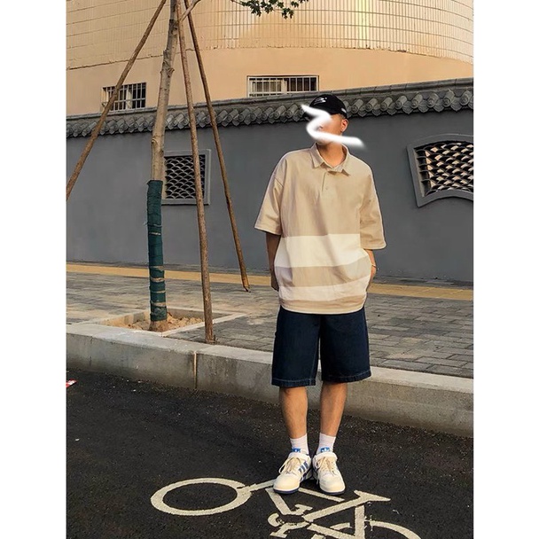 Áo thun Stee Cổ Trụ POLO Oversize Freesize CVC - Giá sỉ Unisex