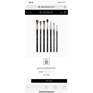 Bộ cọ mắt Sigma Basic Eyes 7 cây