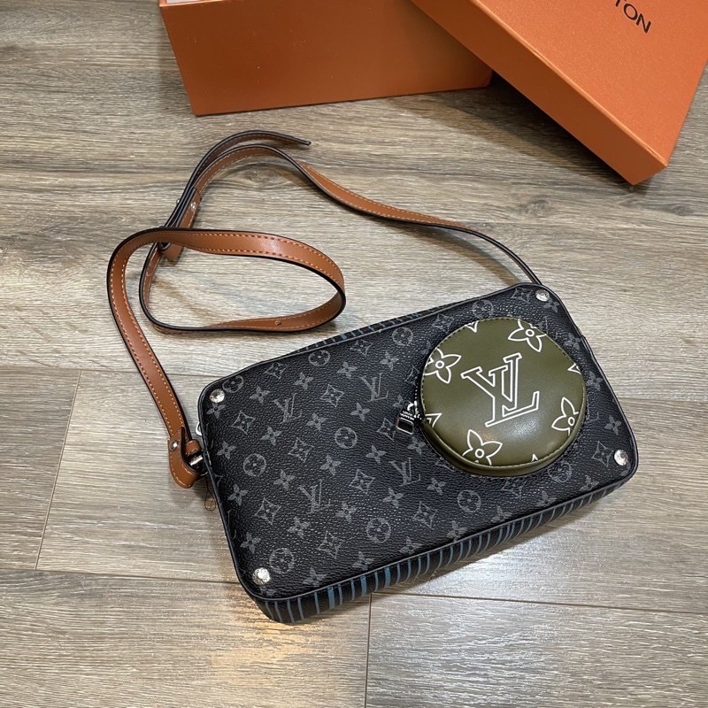 Túi chéo nam, Túi chéo lv da pu cao cấp, Túi chéo nam hàng Fullbox.