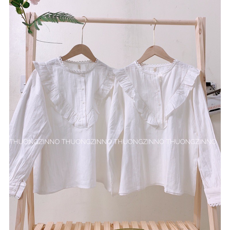 Áo sơ mi cá tính thiết kế cổ áo độc đáo Sơ mi nữ
