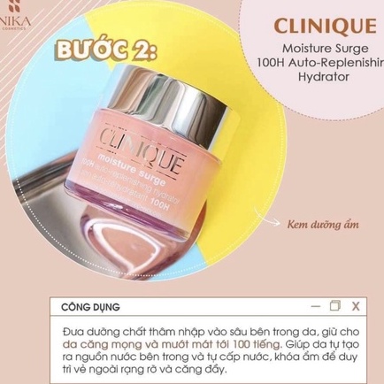 Set Kem Dưỡng Ẩm Clinique Moisture Surge 100- Hour (125ML + 15ML + 30ML)