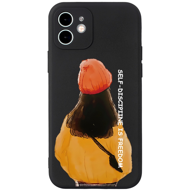 Ốp lưng JURSUE hoạt hình cặp đôi dễ thương đẹp cho iPhone 13 12 11 Pro Max SE 2020 X XR XS ip 8 7 6 6S Plus kute Y241