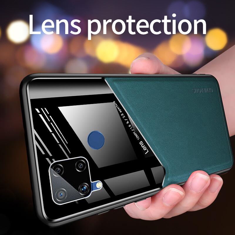 Ốp Điện Thoại Da Viền Silicon Mềm Cho Realme Narzo 30A / Narzo 30 Pro / Nazo 20 / Realme C25 / C20 / C15 / C12 Realme 8 5G