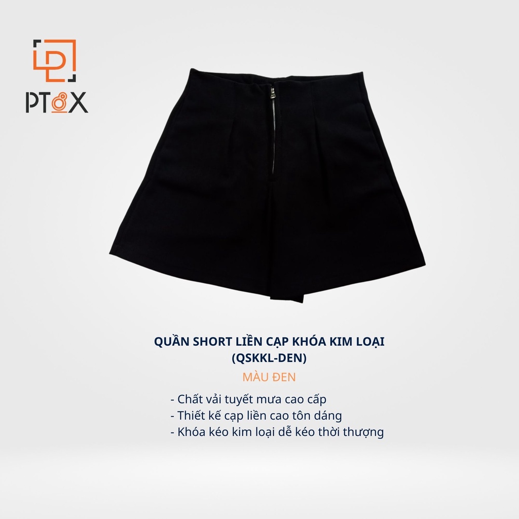 Quần short nữ cạp liền cao quần đùi nữ khóa kim loại chất tuyết mưa đẹp thời trang, quà tặng chun buộc tóc | BigBuy360 - bigbuy360.vn