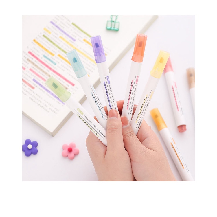 Set 6 bút highlighter học sinh dễ thương cute TooYoo TY0200