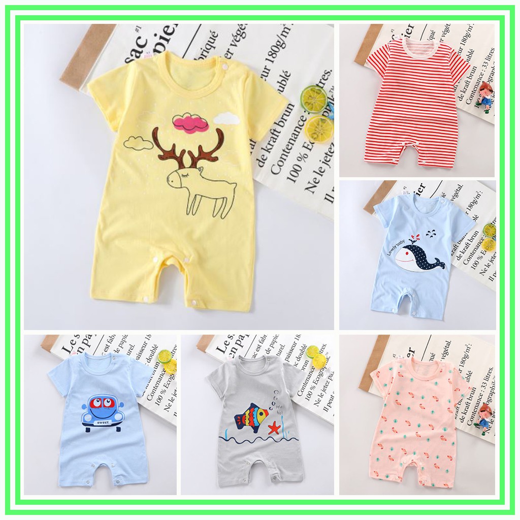 Body đùi cho bé trai gái sơ sinh cộc tay bodysuit cho bé hàng QC xuất Hàn đẹp in hình ngộ nghĩnh từ 4-14kg - BDC05