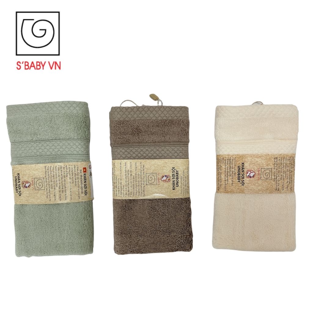 Khăn Mặt Sợi Sồi S'BABY 34x34cm Khả Năng Kháng Khuẩn Cao, An Toàn Với Làn Da - 8936137960400