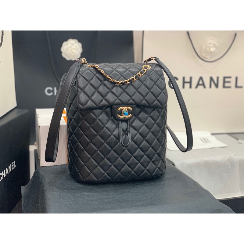 Balo thời trang nữ 𝘾𝙝𝙖𝙣𝙚𝙡 Channel CN size 28 da thật cao cấp bản vip 1-1 khoá vàng và vàng hồng
