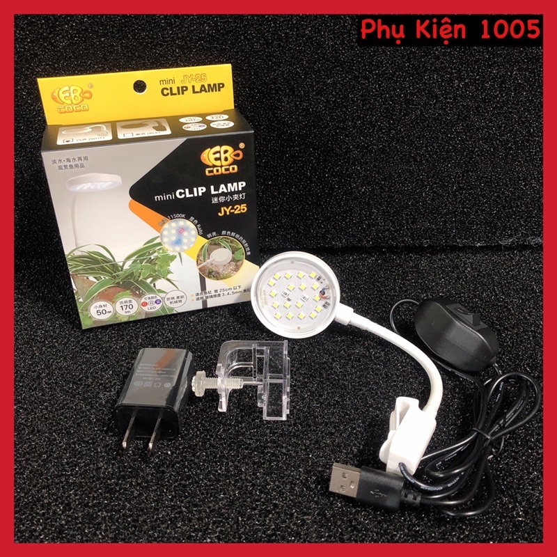 Đèn Led Kẹp Hồ Cá Bể Tròn Mini JY-25