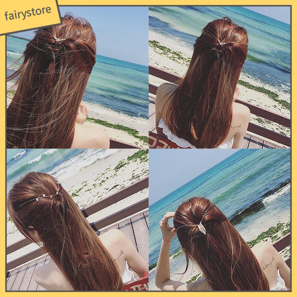 Cài trang trí phía sau tóc phối ngọc trai giả thời trang cho nữ