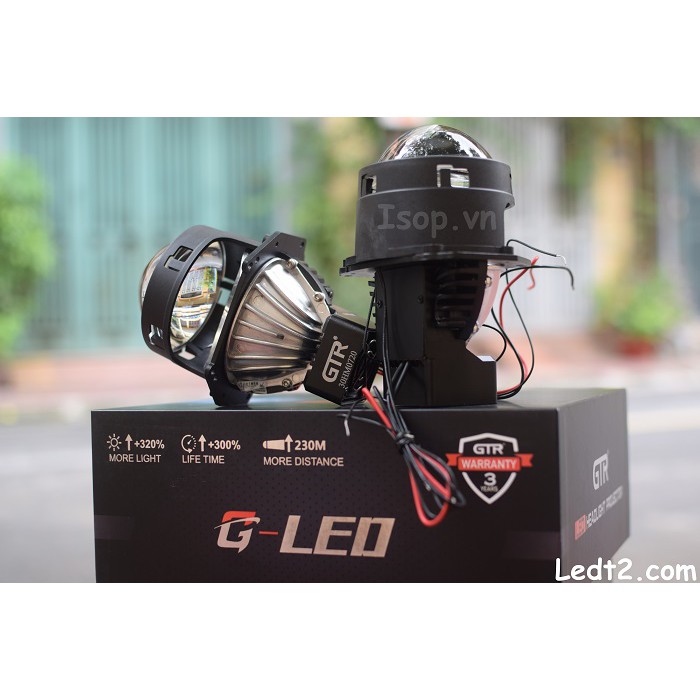 [LEDT2 ISOP] Gương cầu Bi LED GTR GLED Premium [Số lượng: 1 cái] [Bảo hành 3 năm]