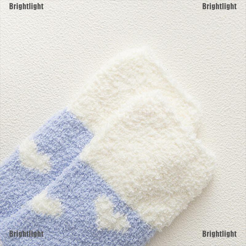 Vớ Lông Mềm Ấm Áp Họa Tiết Trái Tim Thời Trang Cho Nữ