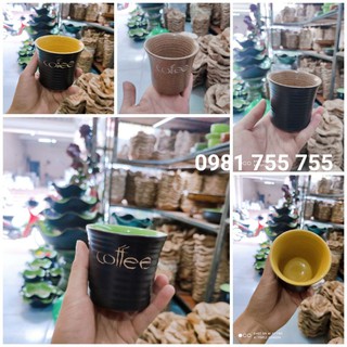 Các mẫu ly cốc sứ 300ml men rạn miệng loe đẹp gốm bát tràng az