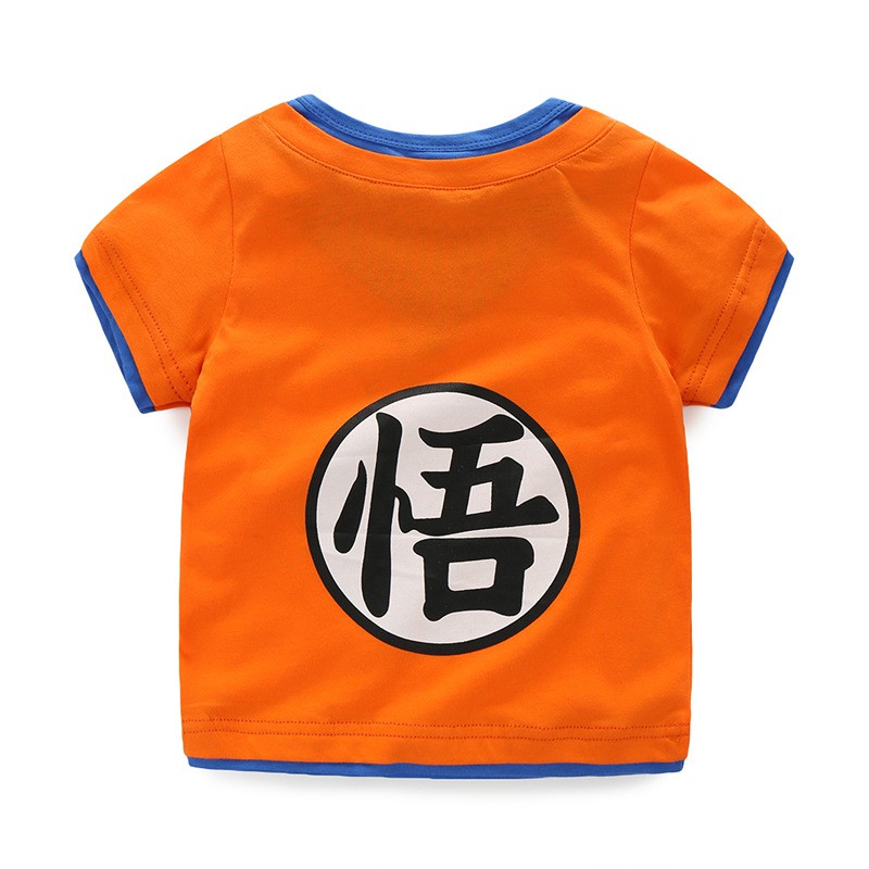 Áo Thun Cotton In Hoạt Hình Dragon Ball Goku Thời Trang Mùa Hè 2020 Cho Bé Trai 3-7 Tuổi