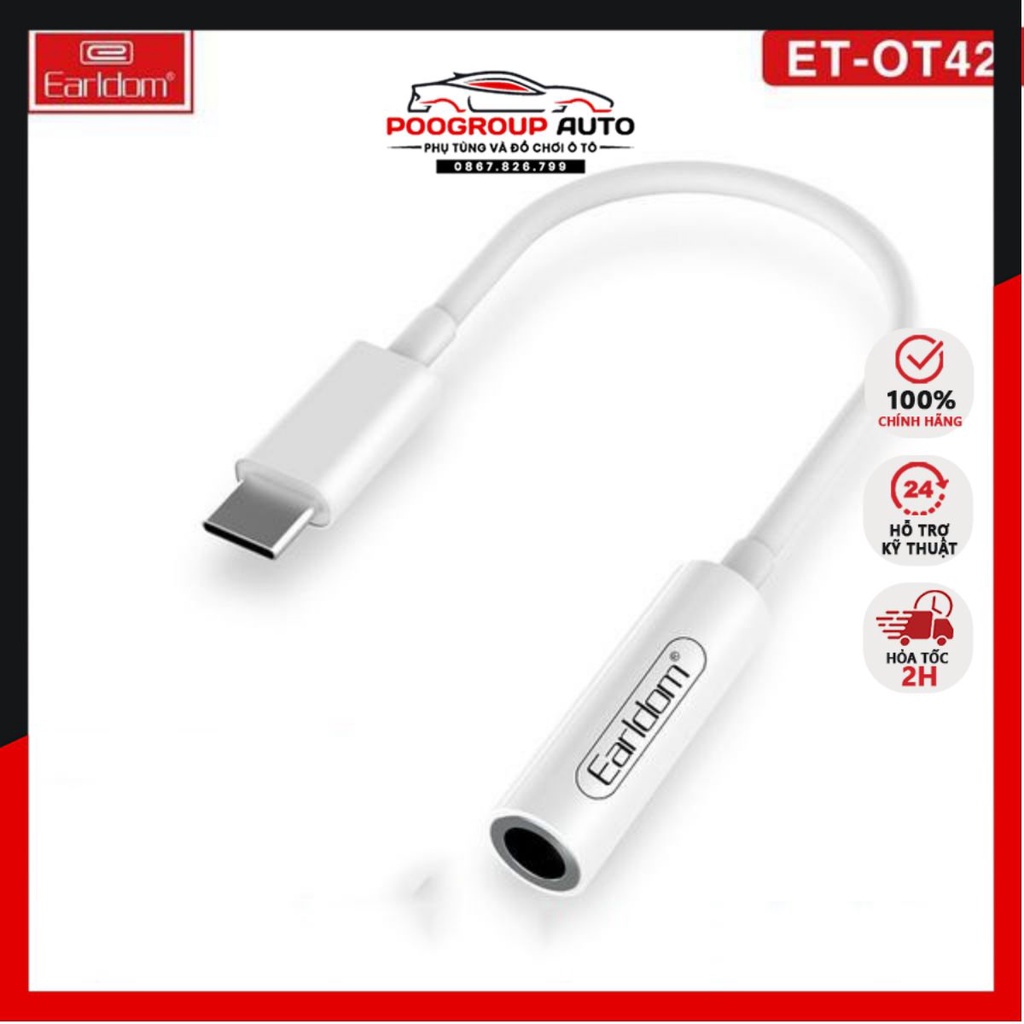 Cáp Chuyển Đổi Cổng Type C - Jack 3.5 Hiệu Earldom OT42