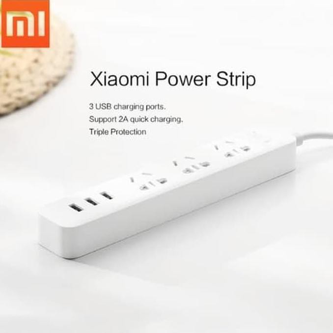 Ổ Cắm Điện Thông Minh Xiaomi Mi Với 3 Cổng Usb 2a Tiện Dụng Đen