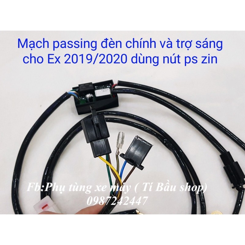 Mạch passing đèn chính và trợ sáng cho EX 2019  trên nút passing zin của xe