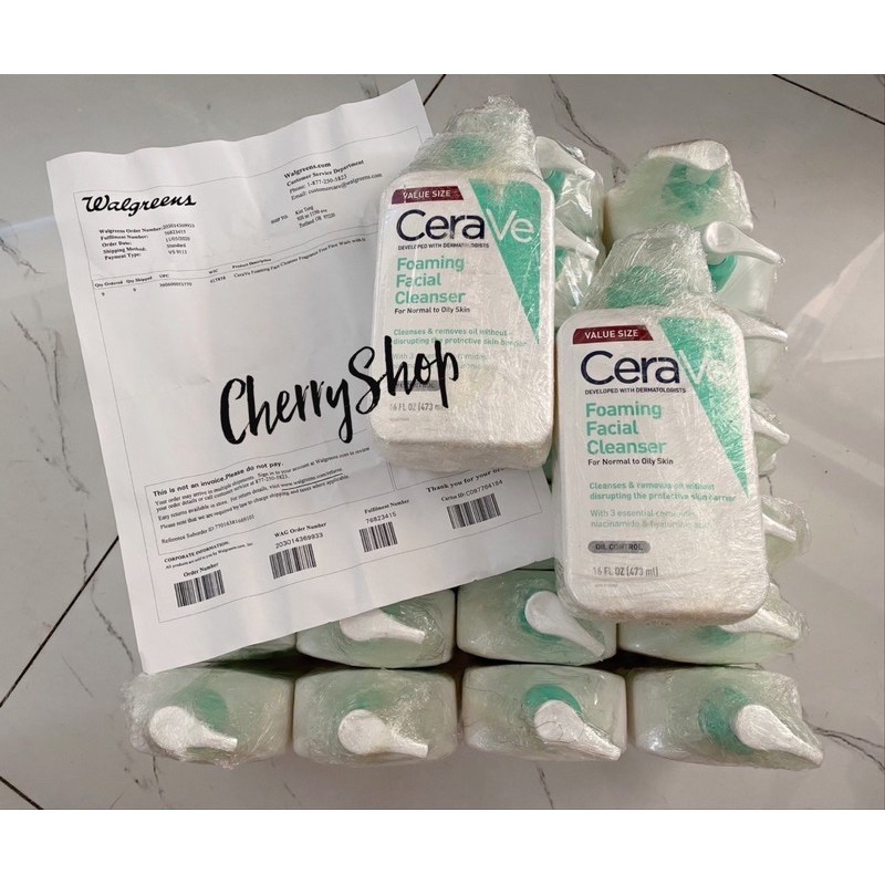 [Hàng USA] Sửa Rửa Mặt Dành Cho Da Dầu CeraVe Foaming Facial Cleanser Oil Control | BigBuy360 - bigbuy360.vn