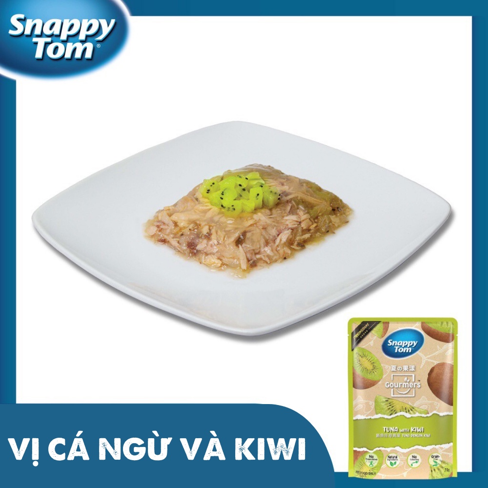 Pate Snappy Tom Gourmers vị Cá Ngừ và Kiwi, túi 70g