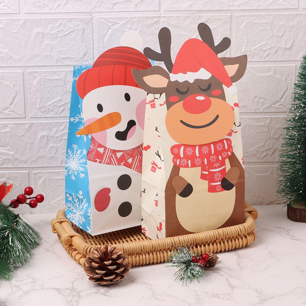 Set 6 Túi Đựng Bánh Kẹo Trang Trí Tiệc Giáng Sinh