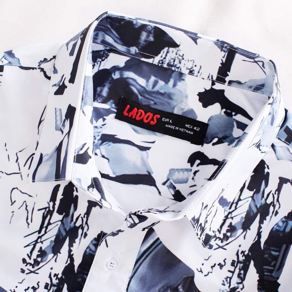 Áo sơ mi nam ngắn tay hoạ tiết Lados - 8062 chất vải mềm mịn - Áo sơ mi thời trang xu hướng | BigBuy360 - bigbuy360.vn