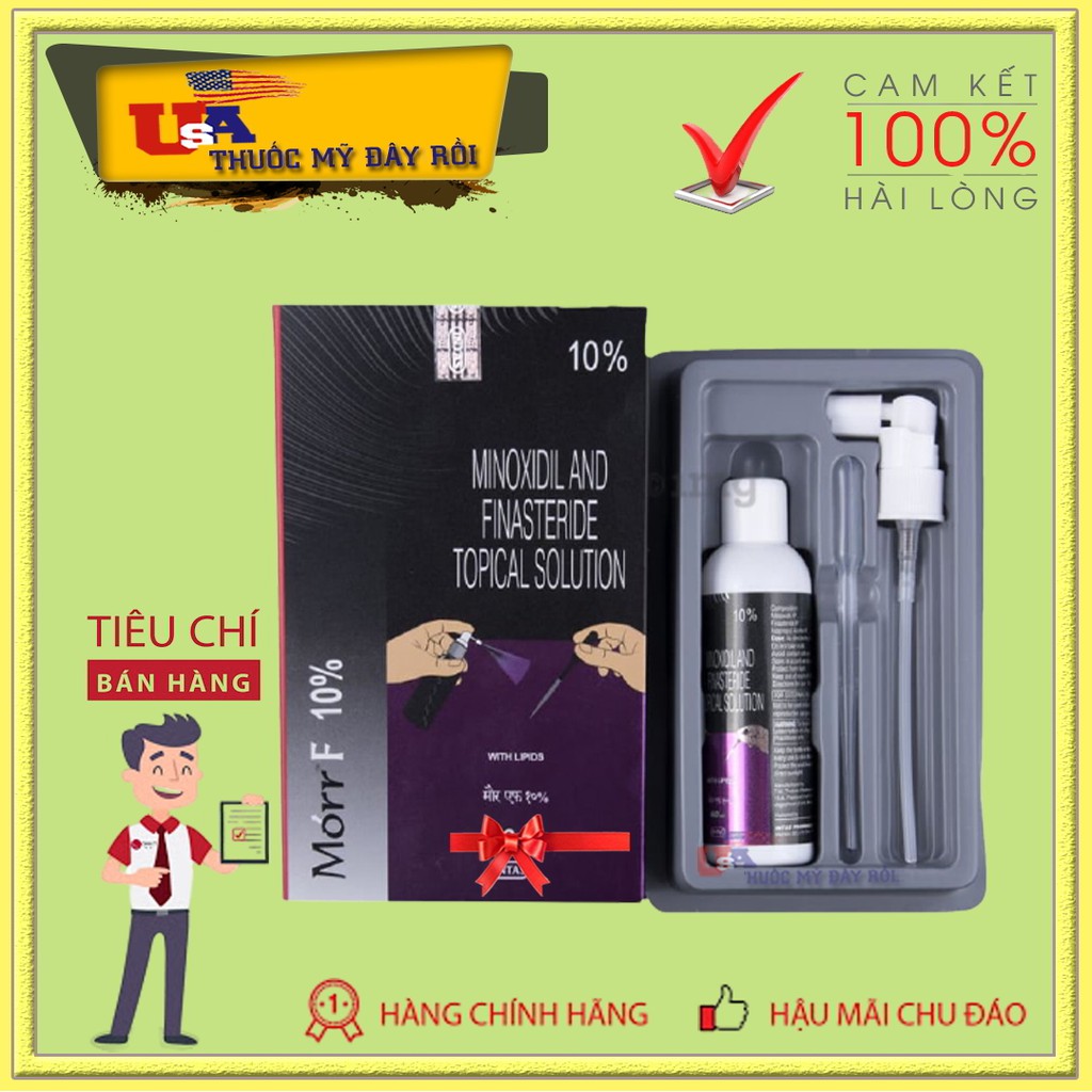 (Tặng Peo mix Kích Mọc) - Thuốc mọc tóc Morr F10% & Finasteride (Minoxidil hàm lượng cao)