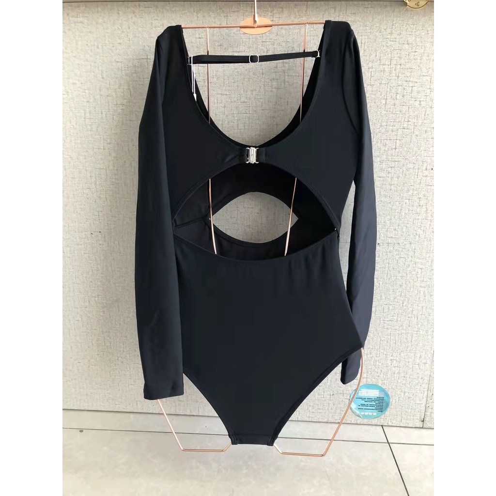 Bộ Đồ Bơi Một Mảnh Dài Tay Lưng Cao Cỡ Lớn Nâng Ngực 2022 Thời Trang Cho Nữ