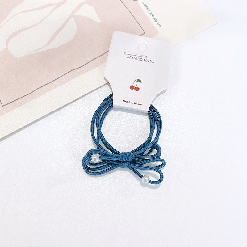 SET 2 CÁI ĐỒ CỘT TÓC NƠ KÈM HẠT CHÂU XINH SẮN CHO NỮ