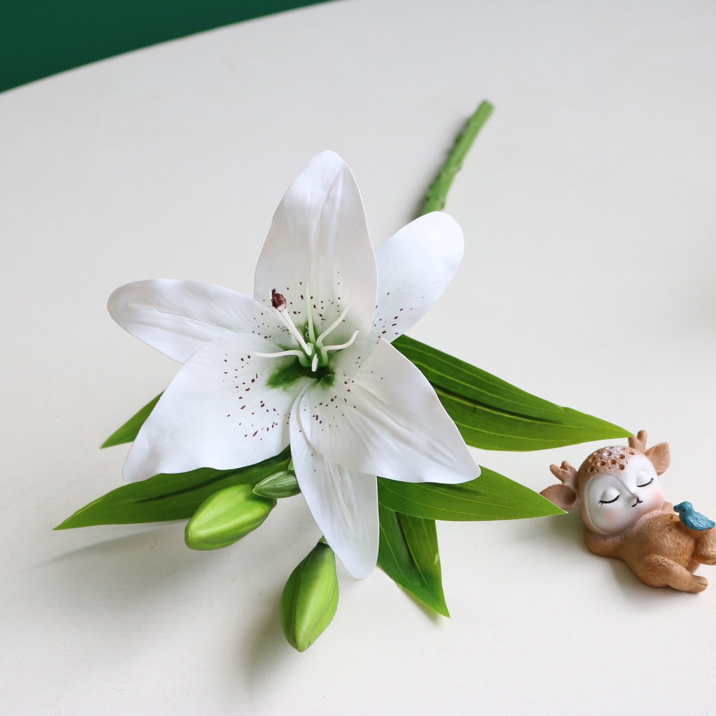 Hoa Ly giả Cao Su siêu bền đẹp đủ  size dài 38cm và size 77cm trang trí nhà cửa, hoa trang trí tết