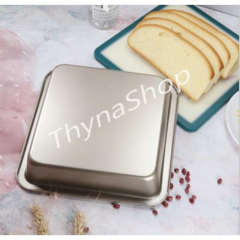 Khuôn Làm Bánh Vuông 9 Inch Chống Dính Cao Cấp Màu Đen Gold - Thyna Store