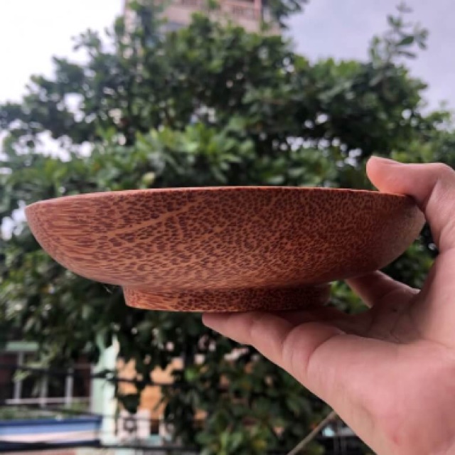 Dĩa gỗ dừa- Dĩa tròn gỗ dừa- Coconut Wood Plate | Tre Việt