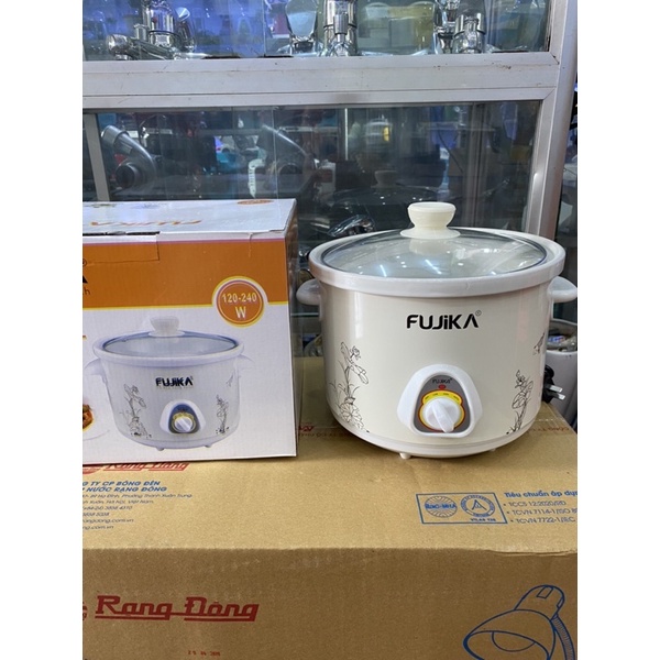 Nồi kho cá, nồi hầm cháo chậm đa năng chính hãng Fujika 2,5 lít