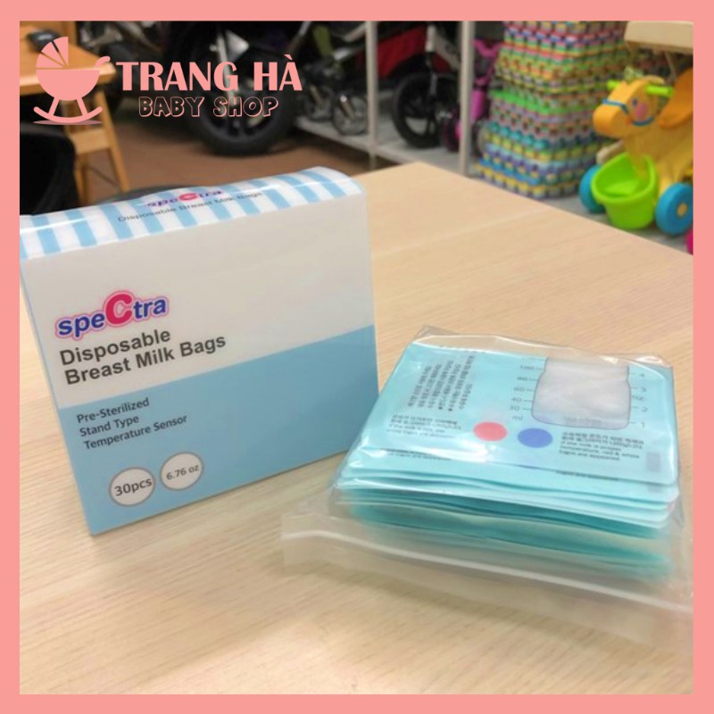 🔥𝑺𝒂𝒍𝒆 𝑺𝒐̂́𝒄🔥 Hộp 30 Túi Trữ Sữa Spectra Cảm Ứng Nhiệt 200ml Chính Hãng