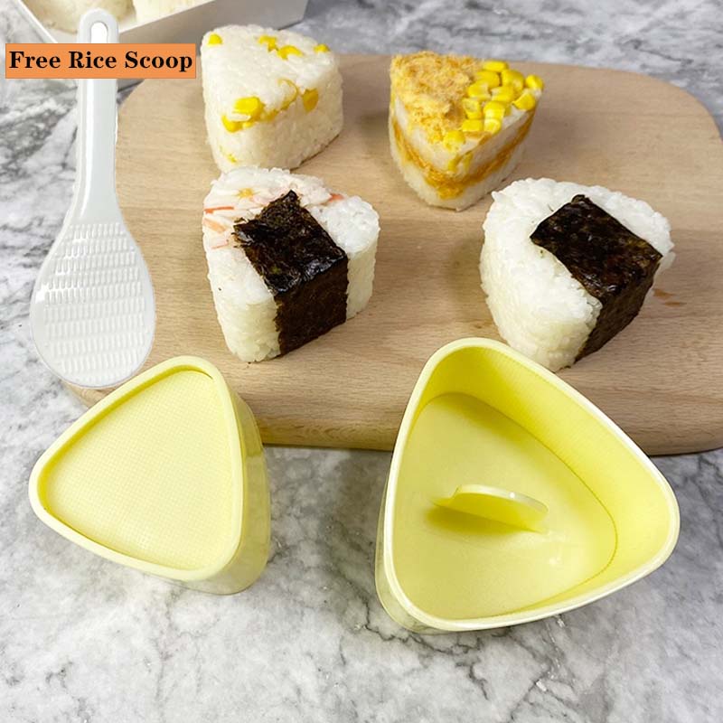 Bộ 2 Khuôn Tam Giác Làm Cơm Nắm Chống Dính Tiện Dụng DIY