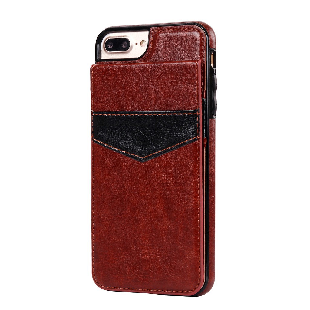 Ốp lưng da PU TPU có ngăn đựng thẻ thời trang cho iPhone 5 5S SE 6 6S 7 | BigBuy360 - bigbuy360.vn