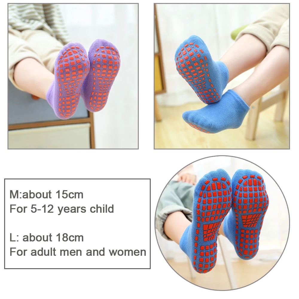 Đôi vớ thể thao bằng vải cotton thoáng khí mềm mại chống trượt tiện dụng