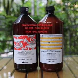 DẦU GỘI DAVINES GIẢM RỤNG ENERGIZING + DẦU XẢ DƯỠNG ẨM 1000ML