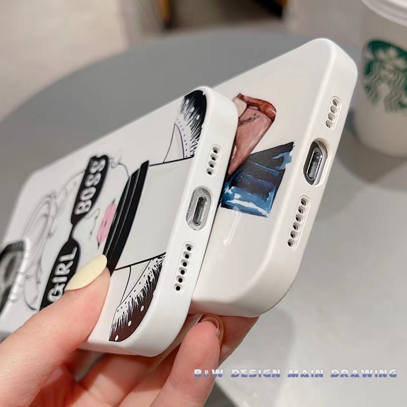 Ốp Điện Thoại Silicon Mềm Chống Sốc In Hình Chân Dung Nữ Nghệ Thuật Thời Trang Cho iPhone 14 13 12 11 Pro MAX 14Plus IX XS MAX XR