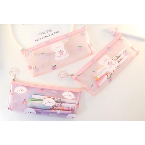 Hộp bút gấu thỏ milky joy Hb59 túi viết bóp viết trong cỡ trung hộp bút thức ăn hộp bút kim tuyến
