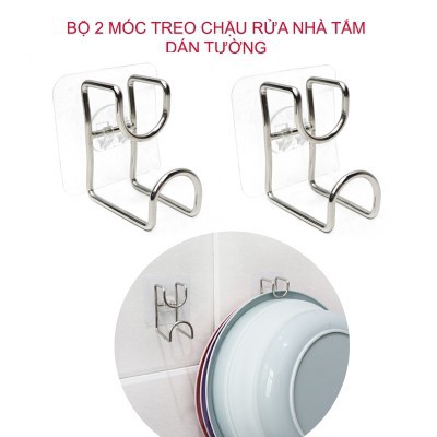 Móc Treo Chậu, Nồi, Chảo Đồ Dùng Nhà Bếp Dán Tường inox 304 siêu bền