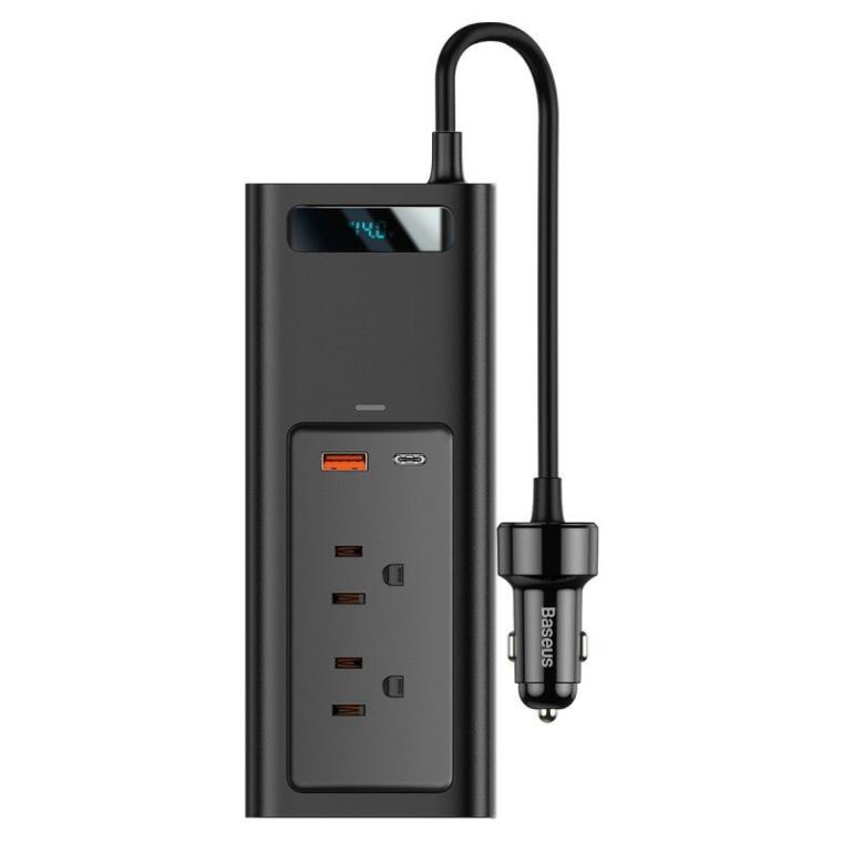 Tẩu sạc Baseus 150W Power Inverter sử dụng trên ô tô CRNBQ-01