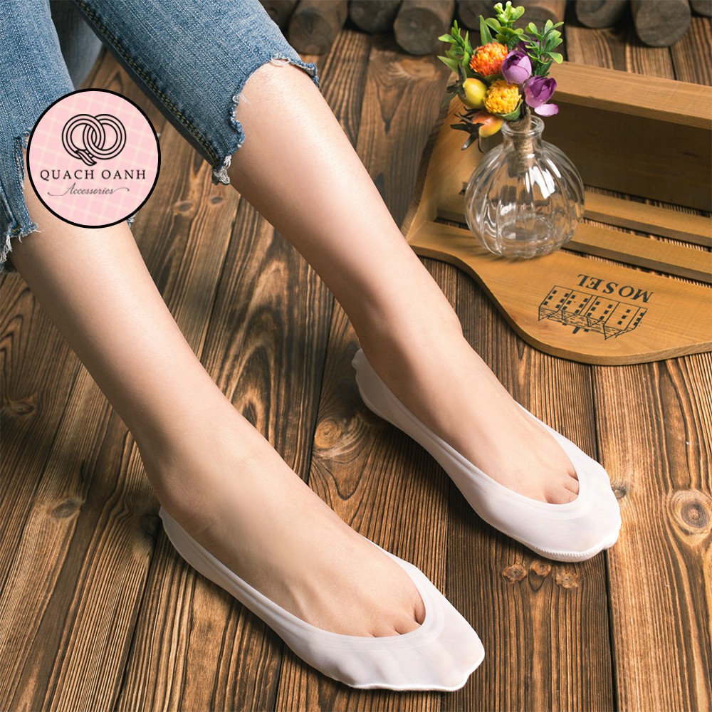 TẤT VỚ QO THUYỀN LỤA BĂNG CAO CẤP LIỀN MẠCH VỚ LỤA VÔ HÌNH BỘ VỚ NỮ CHỐNG RƠI VÀ CHỐNG ĐỨT CHÂN SILICON - TT56