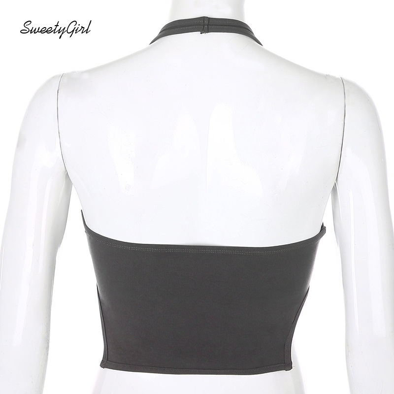 Áo lửng cổ yếm hở lưng gợi thời trang cho nữ