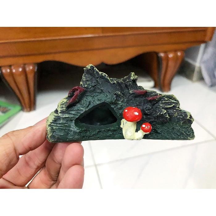 KHÚC CÂY LUẢ NHÂN TẠO TRANG TRÍ HỒ CÁ NON BỘ 11X8X6CM