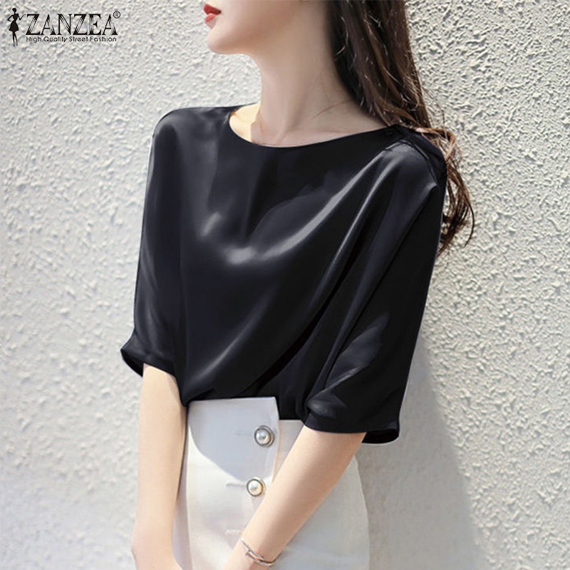 Zanzea Áo Voan Tay Ngắn Thời Trang Dành Cho Nữ